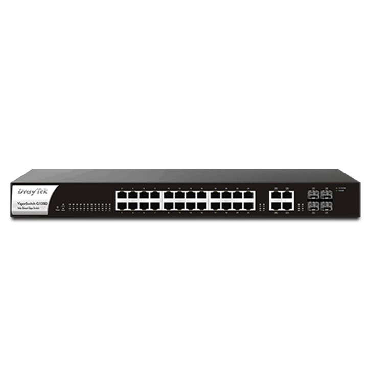 Thiết Bị Mạng Switch DrayTek 24 Port Gigabit Managed VigorSwitch G1280