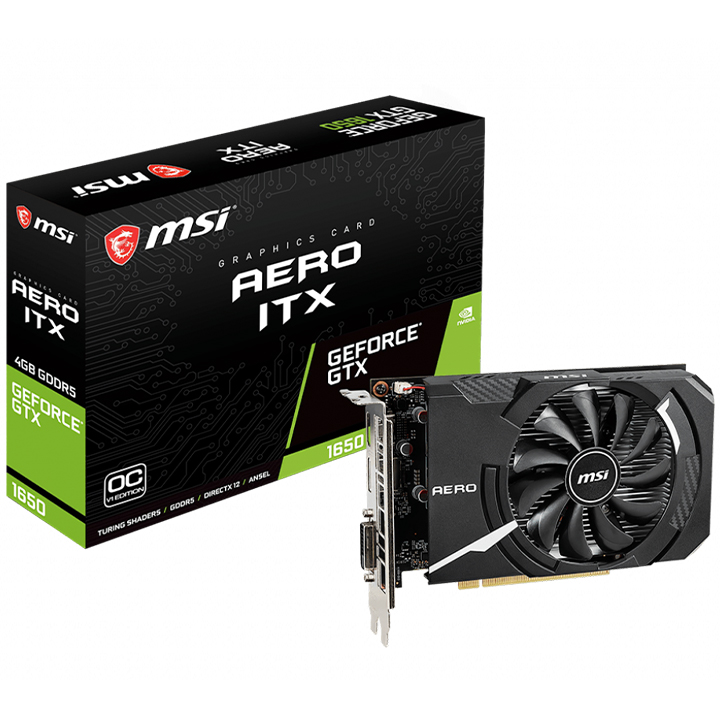 Card màn hình MSI GeForce GTX 1650 AERO ITX 4G OCV1