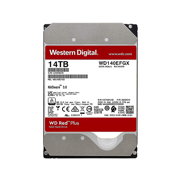 Ổ cứng HDD WD Red Plus 14TB 3.5″ SATA 3 WD140EFGX