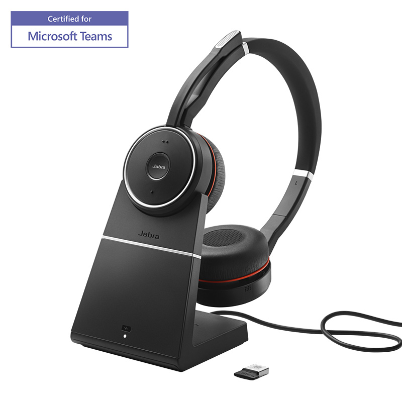 Tai nghe Jabra Evolve 75 include charging stand MS Stereo