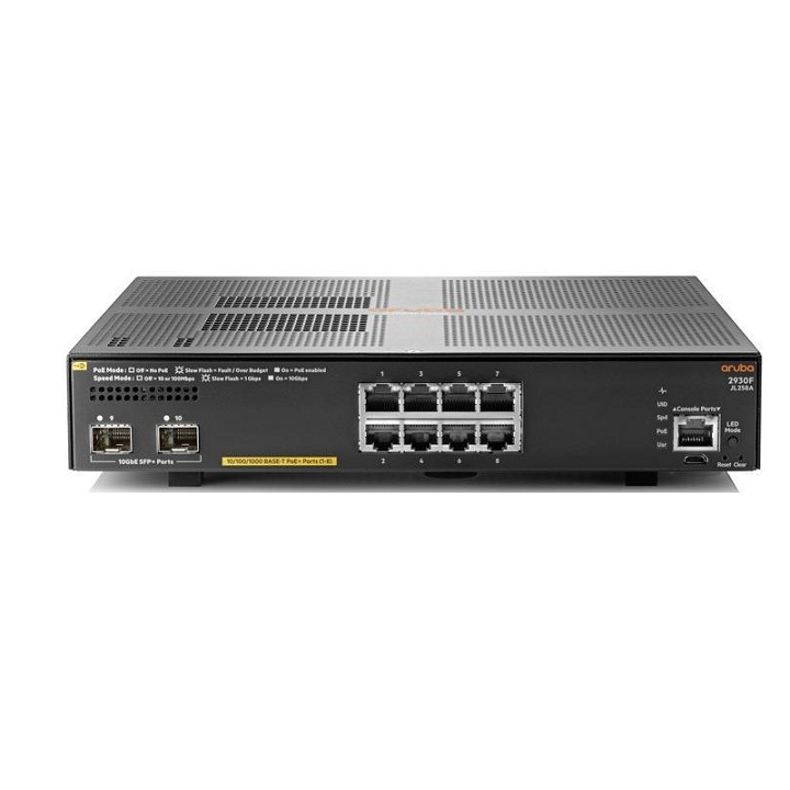 Gigabit Switch Aruba 2930F-8G-PoE+ 2SFP+ JL258A