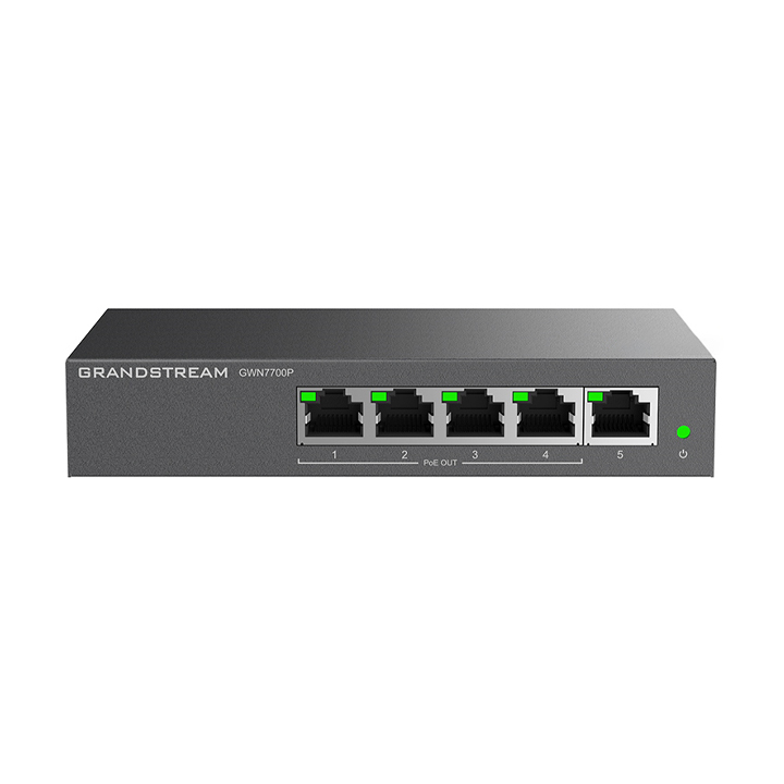 Switch 5 cổng Gigabit PoE Grandstream GWN7700P