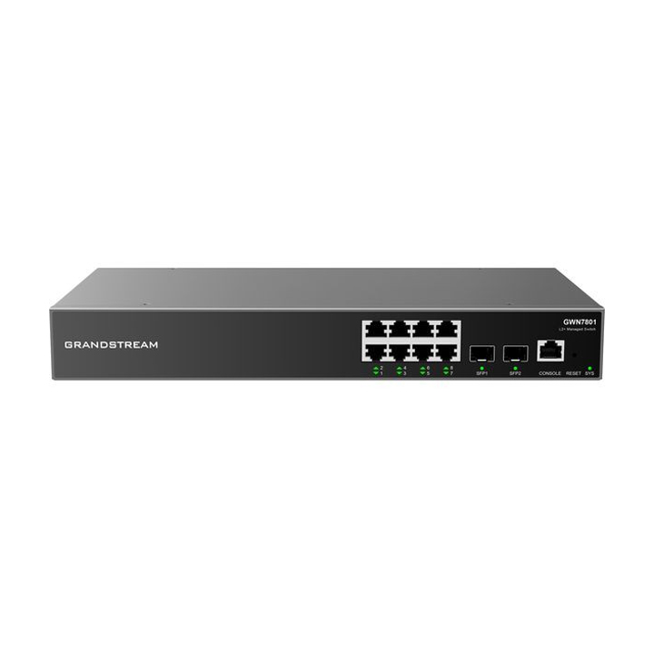 Switch 8 cổng Gigabit Layer 2+ Grandstream GWN7801