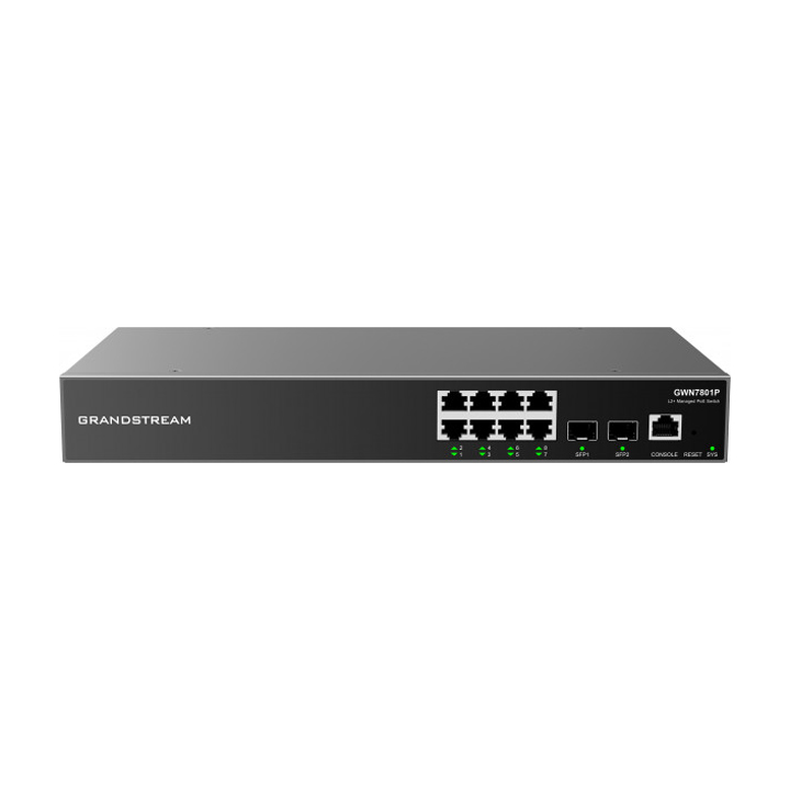 Switch 8 cổng PoE Gigabit Layer 2+ Grandstream GWN7801P