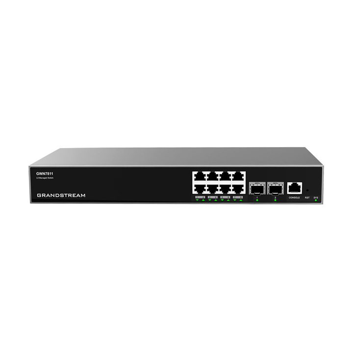 Switch 8 cổng Gigabit Layer 3 Grandstream GWN7811