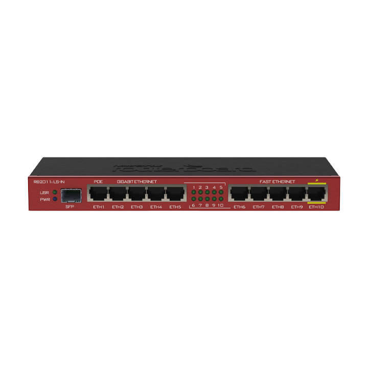 Router cân bằng tải 10 Port MikroTik RB2011iLS-IN