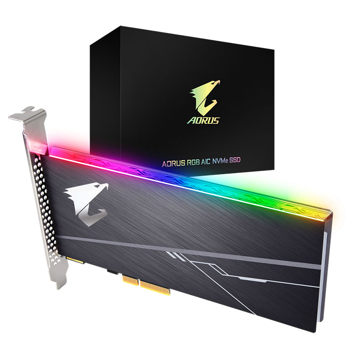 Ổ Cứng SSD Gigabyte AORUS RGB AIC 1TB PCIe NVMe Gen3 x4 GP-ASACNE2100TTTDR