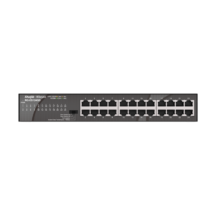 Switch 24 cổng Gigabit vỏ thép Reyee Ruijie RG-ES124GD