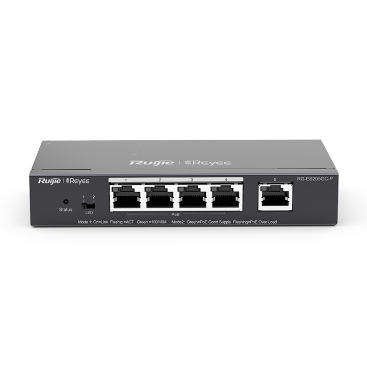 Smart Cloud Managed Switch 4 cổng PoE Gigabit Reyee Ruijie RG-ES205GC-P