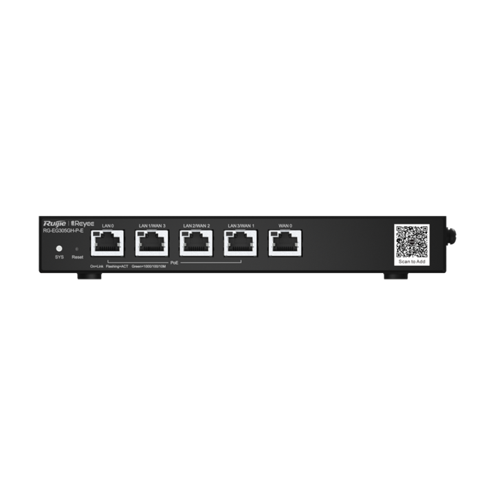 Cloud Managed PoE Router hiệu suất cao 5 cổng Reyee Ruijie RG-EG305GH-P-E