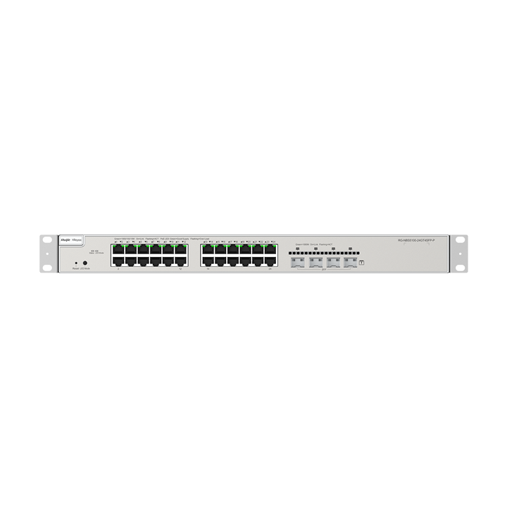 Layer 3 Cloud Managed Switch 24 cổng Gigabit PoE Reyee Ruijie RG-NBS5200-24GT4XS-P