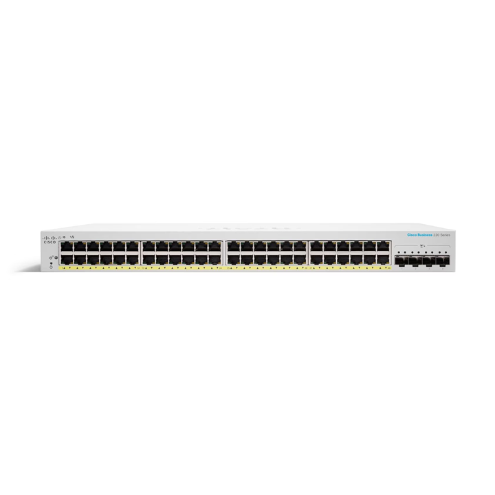 Smart Switch 48 cổng Gigabit PoE 740W + 4 cổng 10G SPF+ Cisco CBS220-48FP-4X-EU