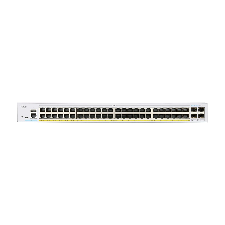 Smart Switch 48 cổng Gigabit PoE 370W + 4 x 10G SFP Cisco CBS250-48P-4X-EU