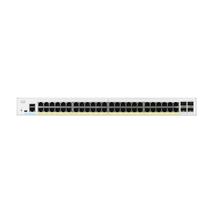 Managed Switch 48 cổng Gigabit PoE 370W + 4 cổng 1G SFP Cisco CBS350-48P-4G-EU