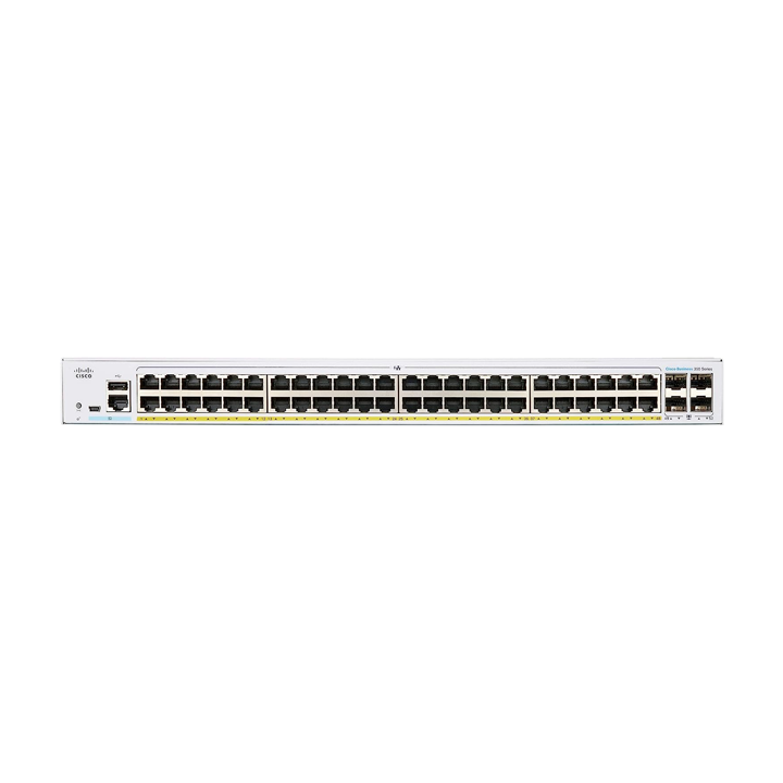 Managed Switch 48 cổng Gigabit PoE 740W + 4 cổng 10Gbps SFP Cisco CBS350-48FP-4X-EU