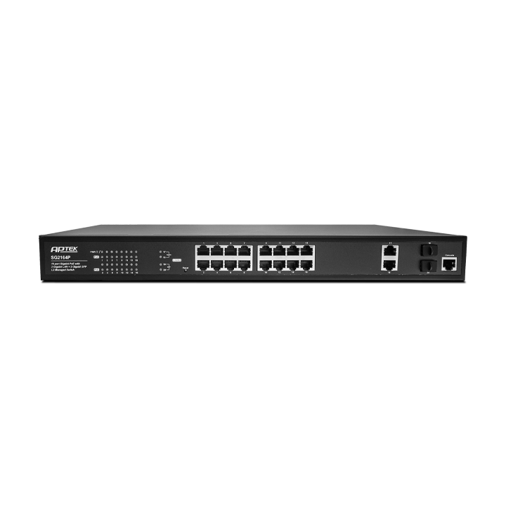 Managed Switch 16 cổng Gigabit PoE APTEK SG2164P