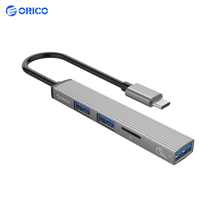 Bộ chia USB HUB 4 cổng USB 3.0/2.0 + Cardreader TF ORICO AH-A12F-GY-BP