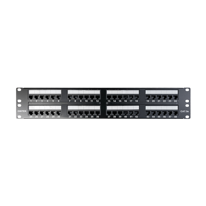 Patch Panel CAT.5e 2U 48 Port 19 inch DINTEK 1402-03020