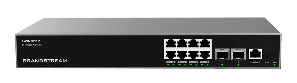 Switch 8 cổng Gigabit PoE Layer 3 Grandstream GWN7811P