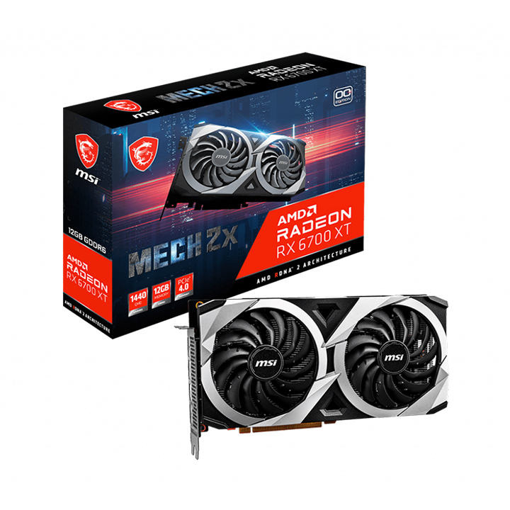 Card màn hình MSI Radeon RX 6700 XT MECH 2X 12G OC