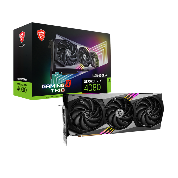 Card màn hình MSI GeForce RTX 4080 16GB GAMING X TRIO