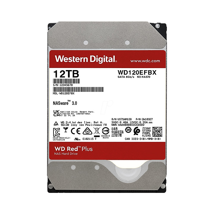 Ổ cứng HDD WD Red Plus 12TB 3.5″ SATA 3 WD120EFBX