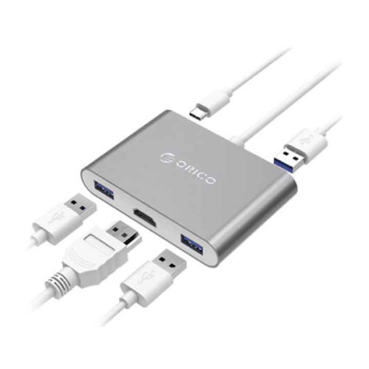 Đầu chuyển đổi Type C sang 5 cổng HDMI/Type C/3*USB 3.0 ORICO RCH3A-GD