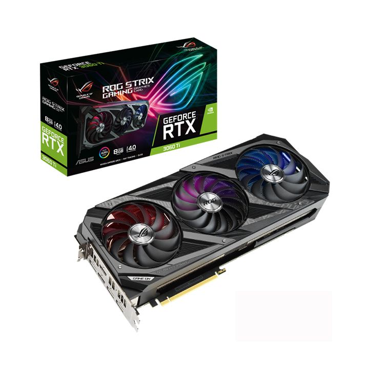 Card màn hình Asus ROG STRIX GeForce RTX 3060 Ti 8GB GAMING GDDR6 ROG-STRIX-RTX3060TI-8G-GAMING