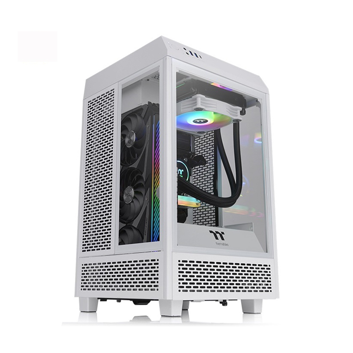 Case Thermaltake Tower 100 TG Snow CA-1R3-00S6WN-00