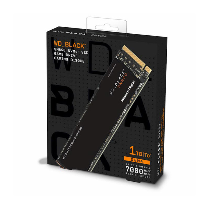 Ổ cứng SSD WD Black SN850 1TB M2-2280 NVMe PCIe Gen4 WDS100T1X0E