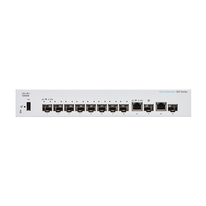 Thiết bị chuyển mạch Cisco CBS350-8S-E-2G-EU (8 x 1G SFP + 2 x 1G SFP/RJ45 combo Ports)