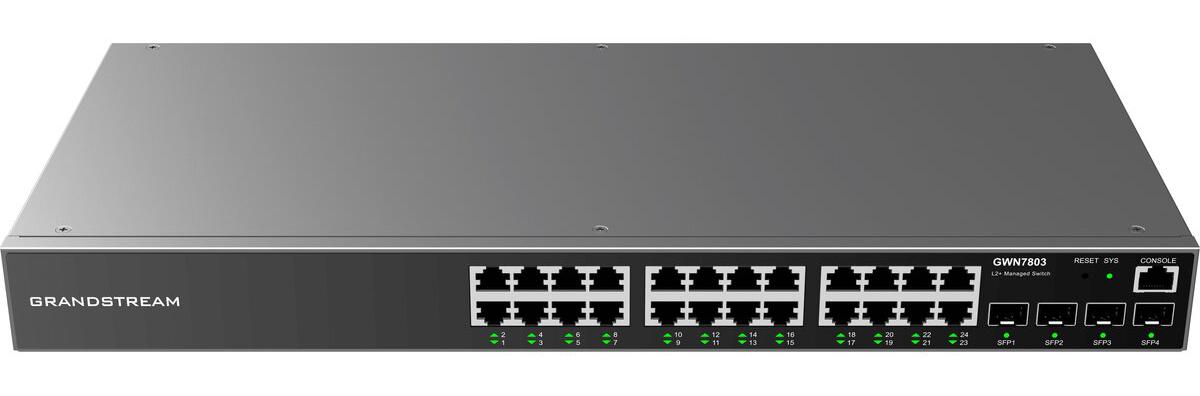 Switch 24 cổng Gigabit Layer 2+ Grandstream GWN7803