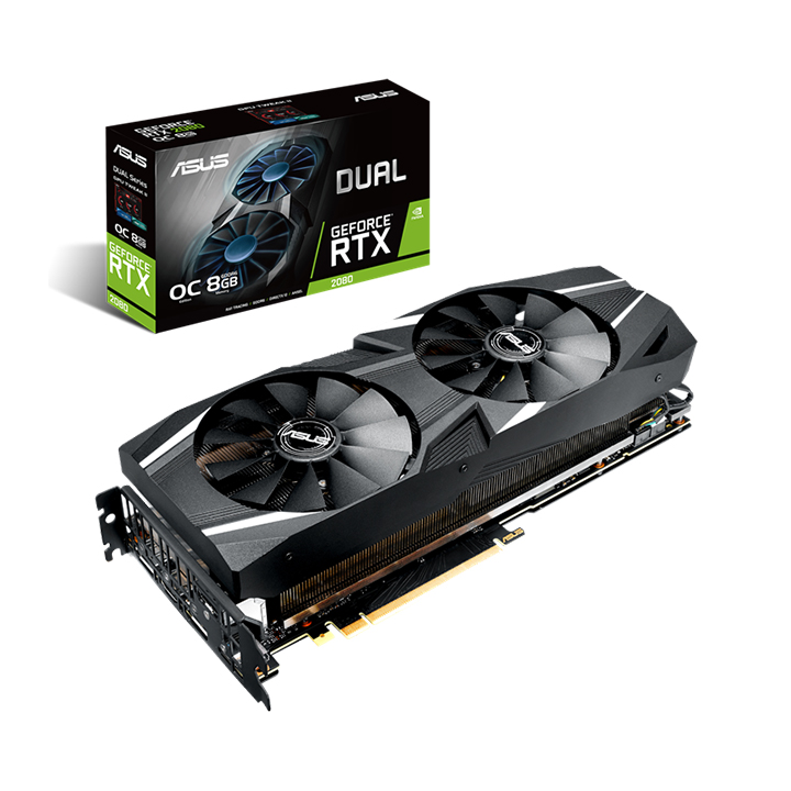 Card màn hình ASUS GeForce RTX 2080 8GB GDDR6 DUAL OC (DUAL-RTX2080-O8G)