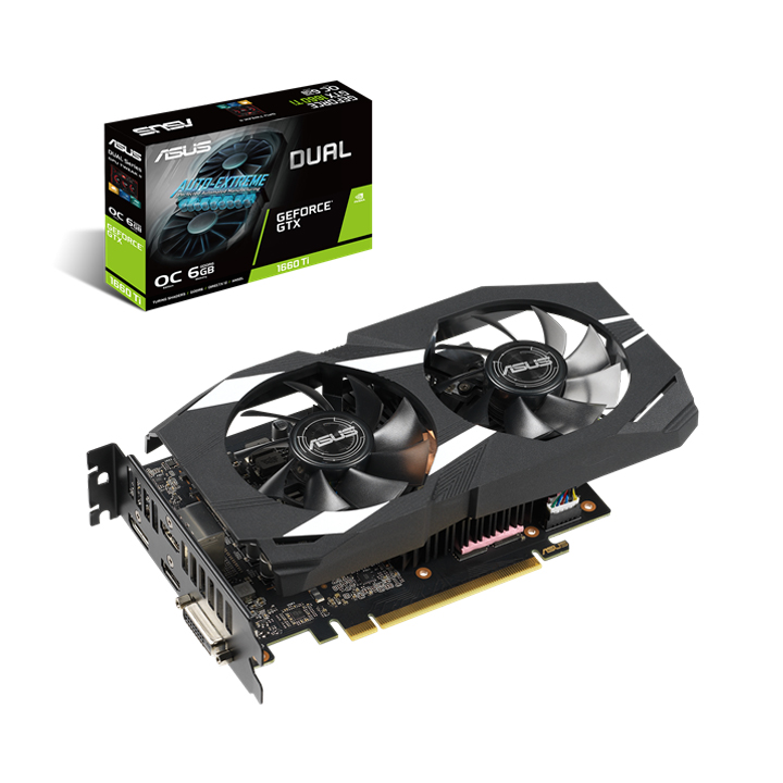 Card màn hình Asus DUAL GeForce GTX 1660 Ti OC Edition O6GB EVO GDDR6