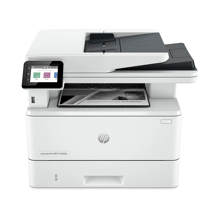 Máy in trắng đen A4 HP LaserJet Pro MFP 4103fdn (2Z628A)