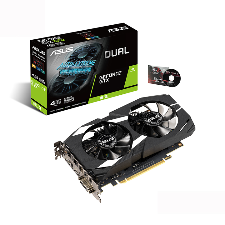 Card màn hình ASUS Dual GeForce GTX 1650 OC edition 4GB GDDR5 (DUAL-GTX1650-O4G)