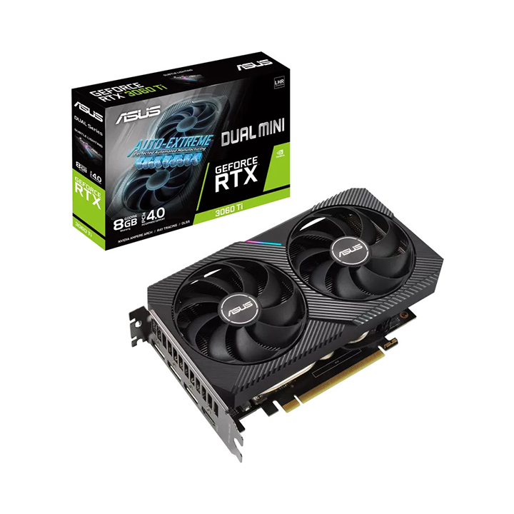 Card màn hình Asus Dual GeForce RTX 3060 Ti V2 MINI 8GB GDDR6