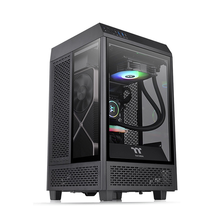 Case Thermaltake Tower 100 TG Black CA-1R3-00S1WN-00