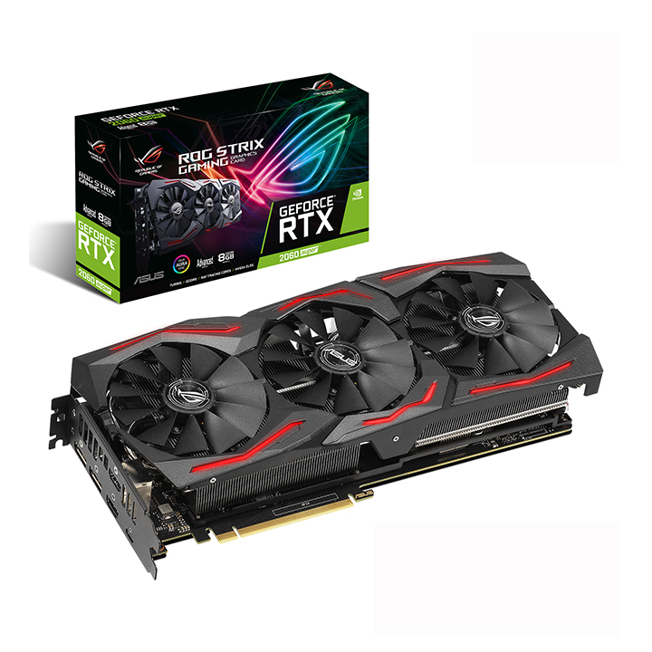 Card màn hình Asus GeForce RTX 2060 SUPER EVO Advanced edition 8GB GDDR6 Rog Strix (ROG-STRIX-RTX2060S-A8G-EVO-GAMING)