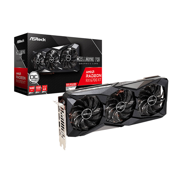 Card màn hình Asrock AMD Radeon RX 6700 XT Challenger Pro 12GB OC