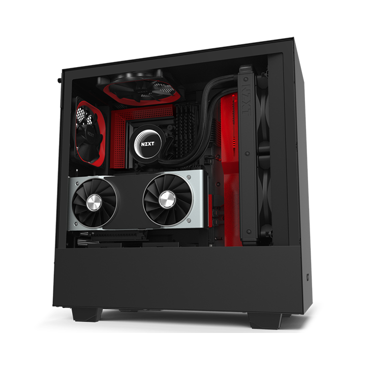 Case NZXT H510i Matte Black Red