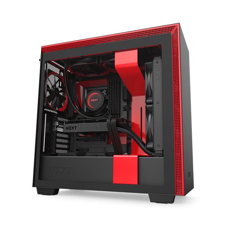 Case NZXT H710 Matte Black Red