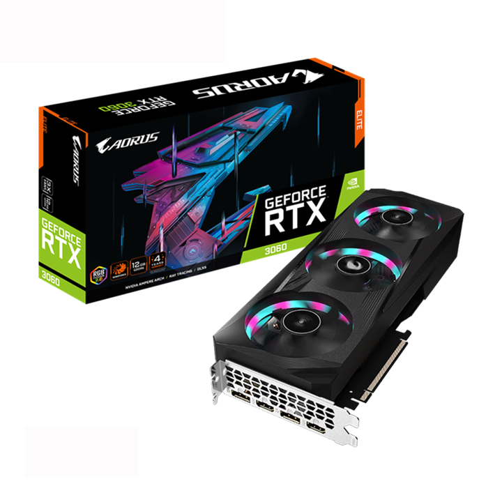 Card màn hình Gigabyte AORUS GeForce RTX™ 3060 ELITE 12G GV-N3060AORUS E-12GD