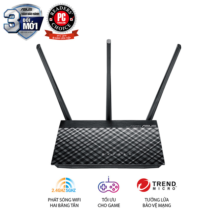 Router WiFi ASUS AC750 Dual Band Gigabit RT-AC53