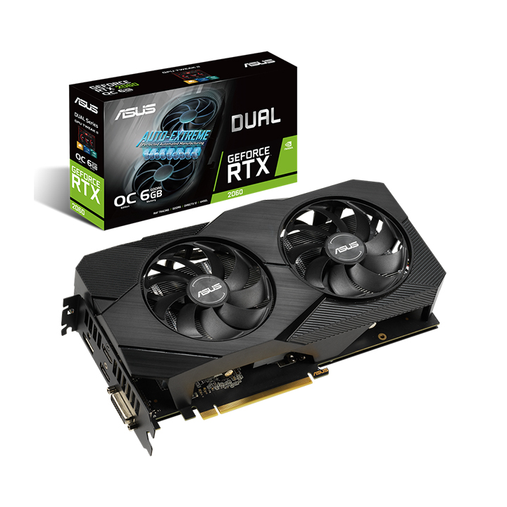 Card màn hình Asus DUAL GeForce RTX 2060 OC Edition O6GB EVO GDDR6