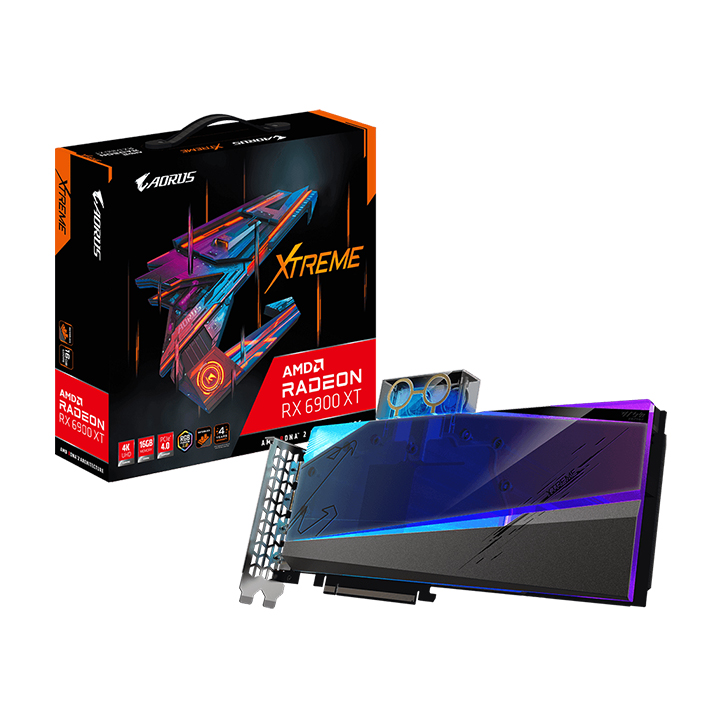 Card màn hình Gigabyte AORUS Radeon™ RX 6900 XT XTREME WATERFORCE WB 16G GV-R69XTAORUSX-WB-16GD