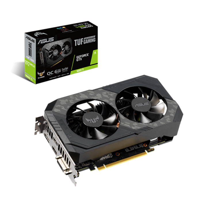 Card màn hình ASUS TUF Gaming GeForce GTX 1660 Ti 6GB GDDR6 OC (TUF-GTX1660TI-O6G-GAMING)