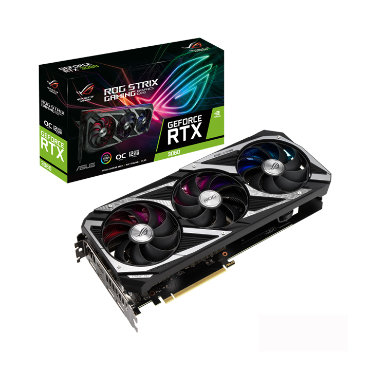 Card màn hình Asus ROG STRIX GeForce RTX 3060 12GB GAMING GDDR6