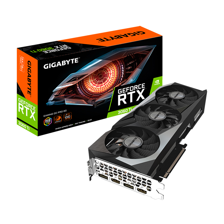 Card màn hình Gigabyte GeForce RTX™ 3060 Ti GAMING OC PRO 8G