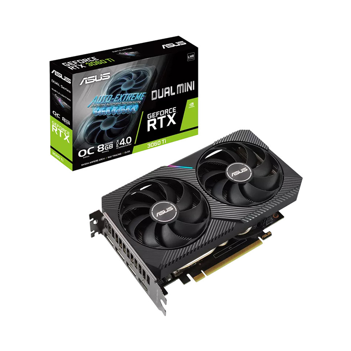 Card màn hình Asus Dual GeForce RTX 3060 Ti V2 MINI OC Edition 8GB GDDR6